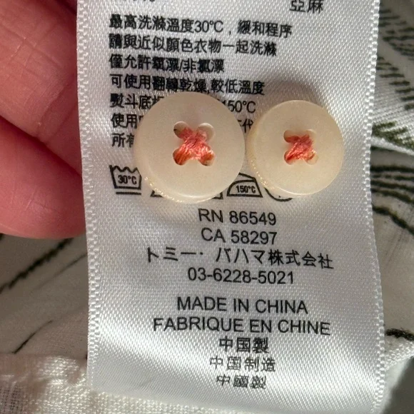 Tommy Bahama Men’s 100% Linen Long Sleeve Cruise wear Button Up Shirt Tropical L - Picture 8 of 13